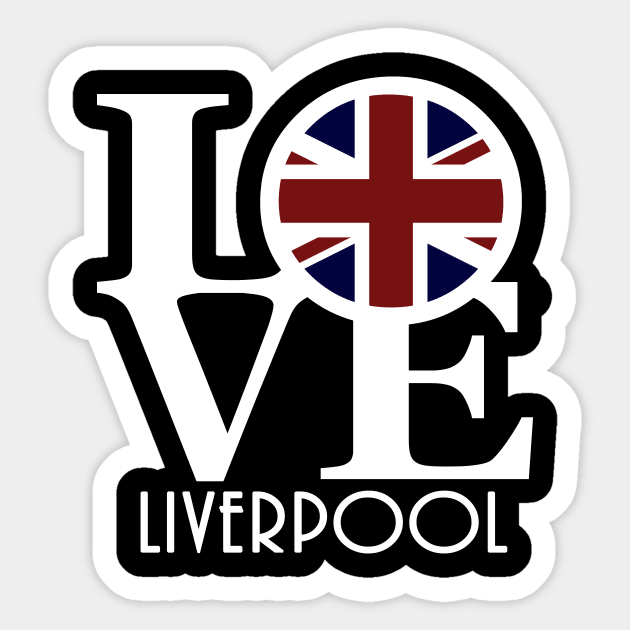 LOVE Liverpool (white text) Sticker by UnitedKingdom
